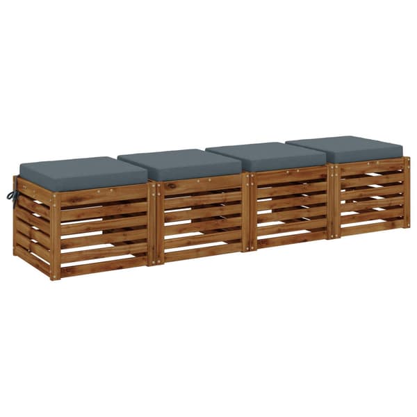 4-delade Sittdynor SOEST 4 st 100% Polyester Blå 40 x 40 x 7 cm