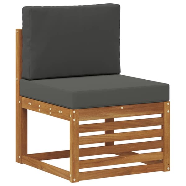 Utomhussoffset 6 pcs Naturlig och Antracit