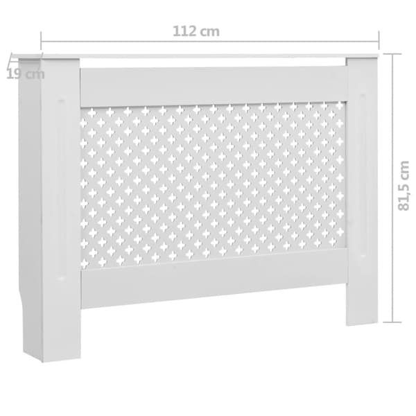 Elementskydd vit 112x19x81,5 cm MDF