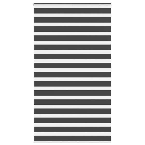 Rullgardin zebra svart 125x200 cm tyg bredd 120,9 cm polyester