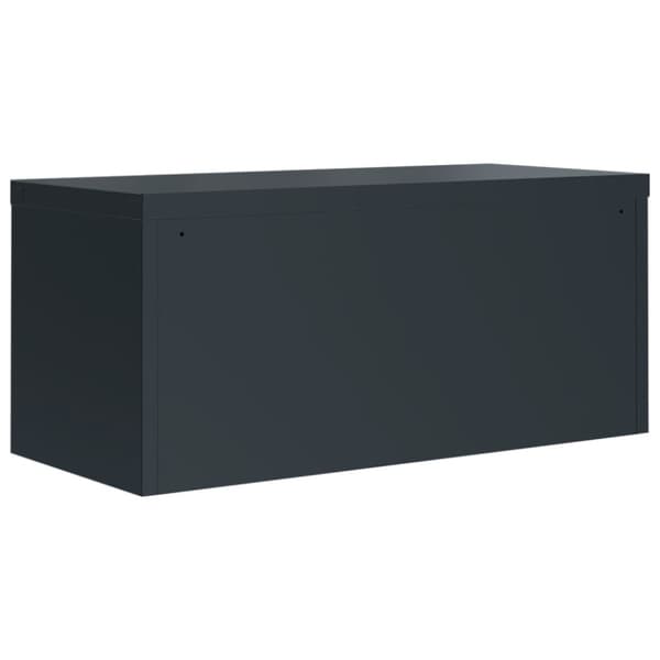 Dokumentskåp antracit 90x40x240 cm stål