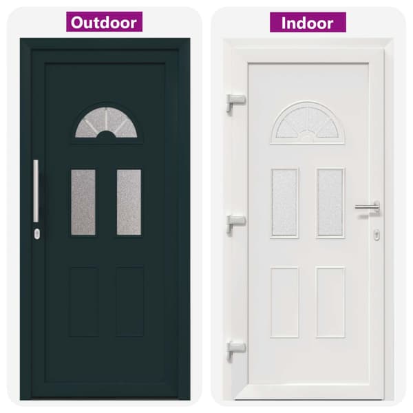 Framdörr Antracit 98 x 208 cm PVC