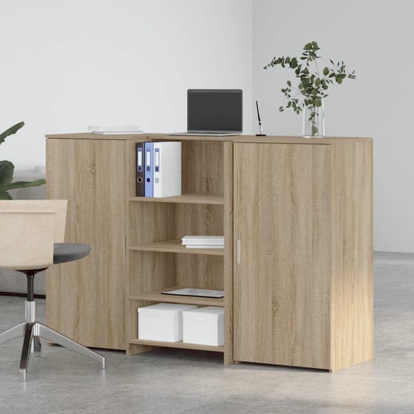 Receptionsdisk sonoma-ek 155x50x103,5 cm konstruerat trä