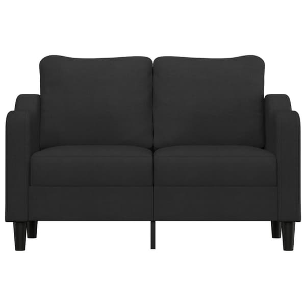 2-sitssoffa ljusgrå Svart 120 cm tyg