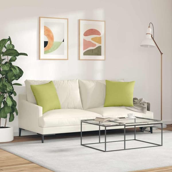 Sofakuddar 2 pcs Ljusgrön 45 x 45 cm tyg