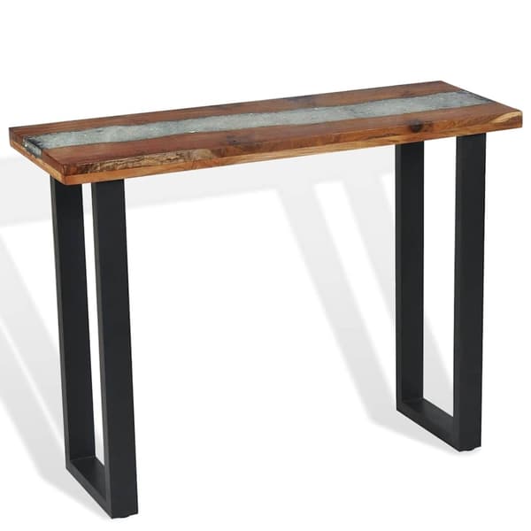 Konsolbord i teak 100x35x75 cm
