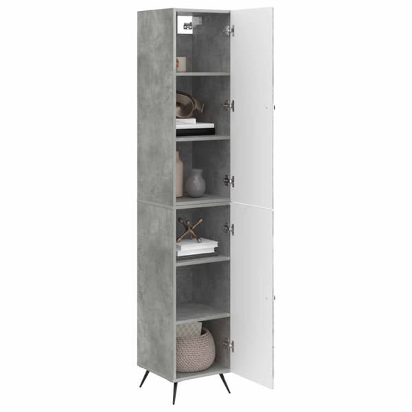 Skåpset 2 pcs Betonggrå Konstruerat trä