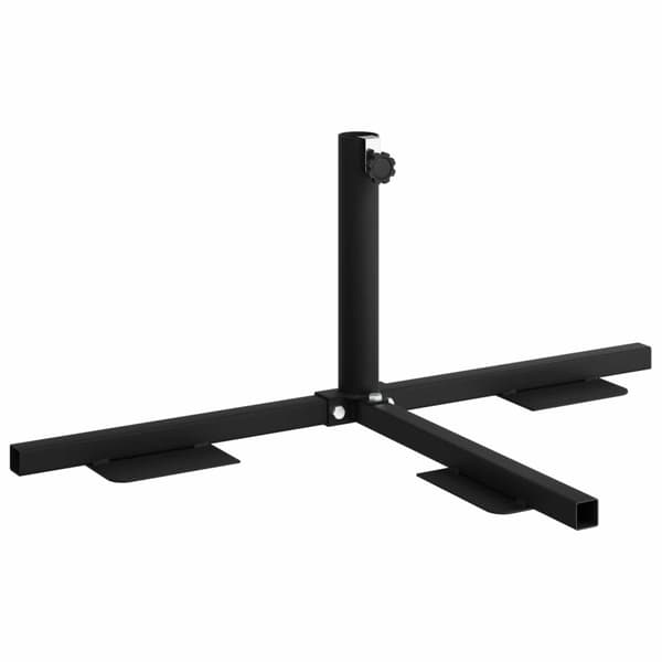 Halv Parasol Basram Svart Stål for 32-38 mm Pole