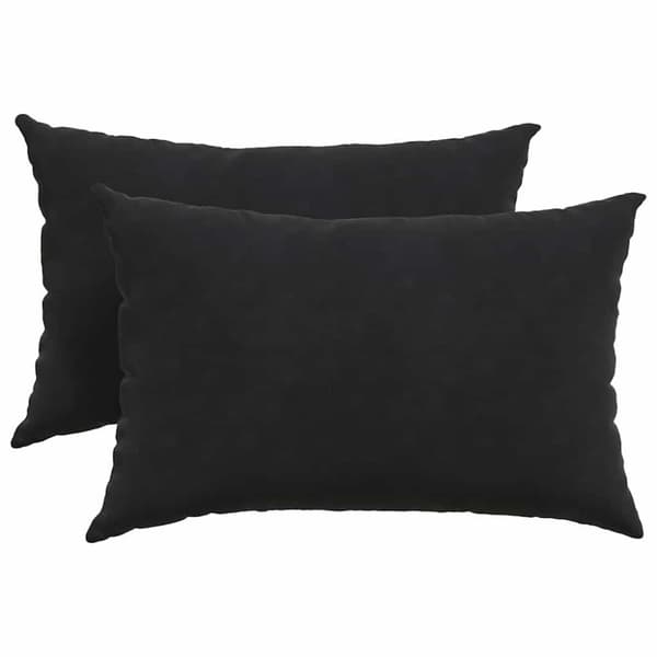 Sofakuddar 2 pcs Svart 60 x 40 cm Kordread tyg