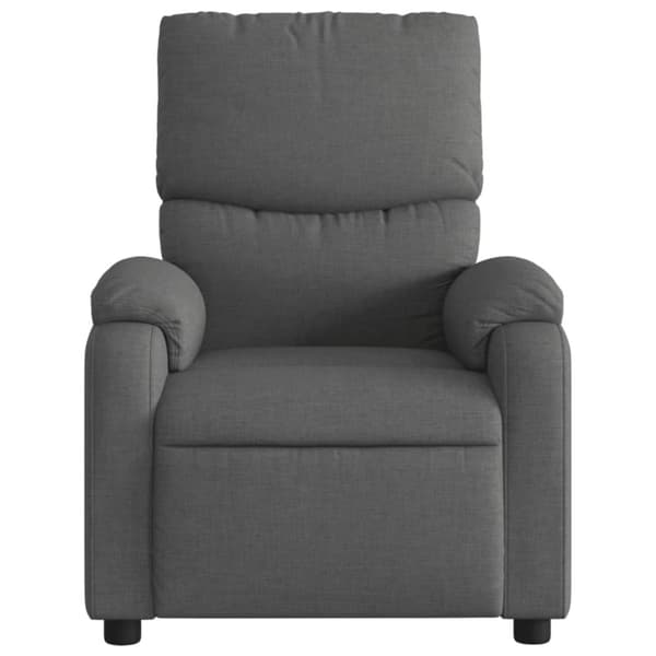 Massagefåtölj mörkgrå tyg