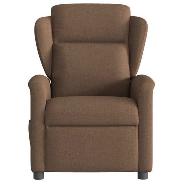 Elektrisk massagefåtölj brun tyg
