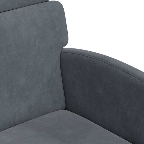 Matstolar med hjul 2 pcs Mörkgrå 58 x 65 x 98 cm Sammet