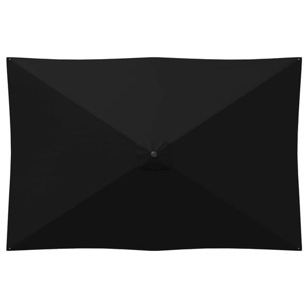 Trädgårdsparasol 200 x 300 cm Polyester Rektangulär Svart