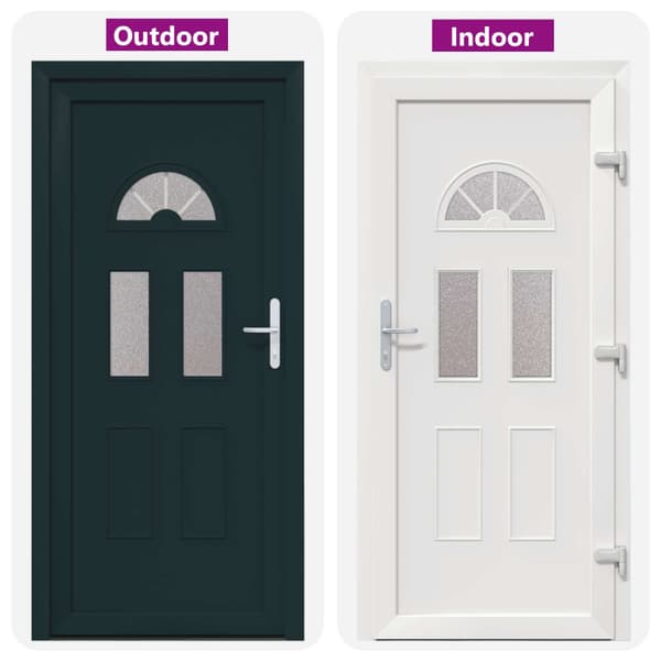 Framdörr 98 x 198 cm PVC Antracit