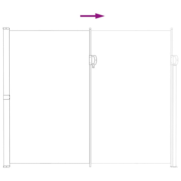Utfällbar sidomarkis Sand 500 x 200 cm Polyester