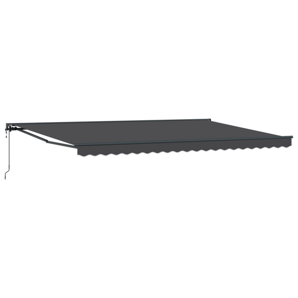 Markisram Antracit 500 × 300 cm Polyester med PU-beläggning