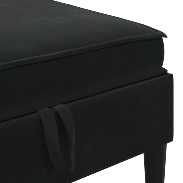 Soffpuff med förvaring Svart Sammet