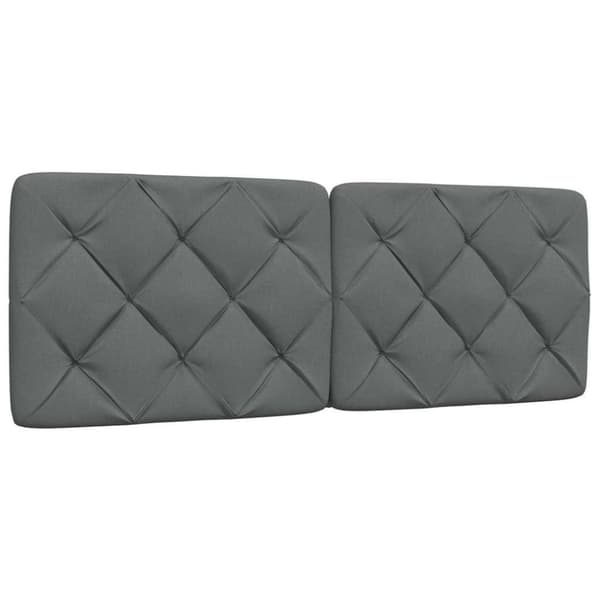 Bed Frame with LED without Mattress Dark Grey 120x200 cm Fabric