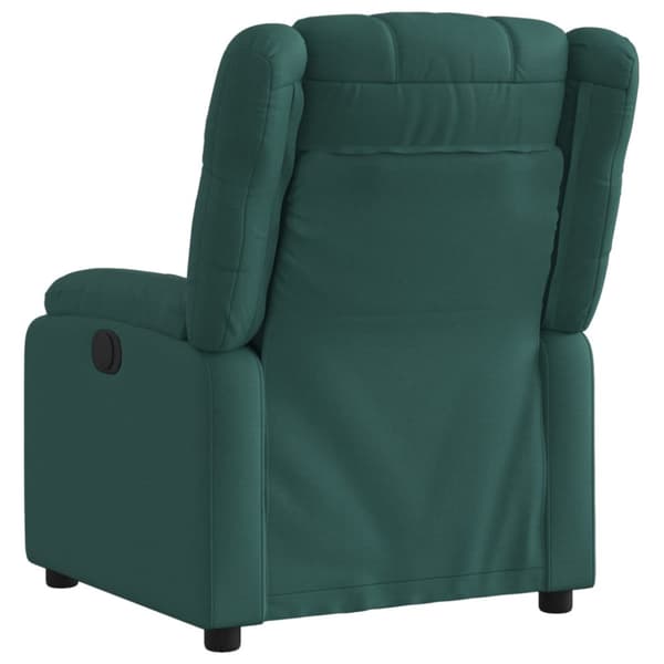 Reclinerfåtölj mörkgrön tyg
