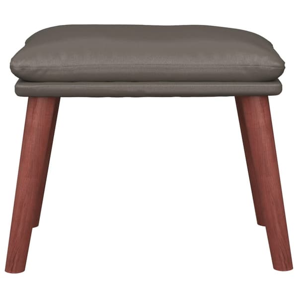 Fotpall grå 45x29,5x35 cm konstläder