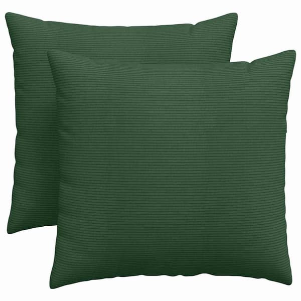 Sofakuddar 2 pcs Mörkgrön 45 x 45 cm Kordread tyg