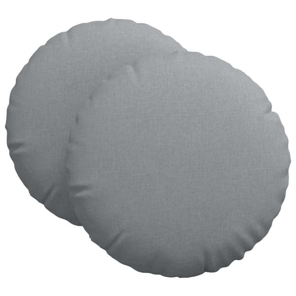 Sittkuddar 2 pcs Ljusgrå Ø80 x 29 cm tyg