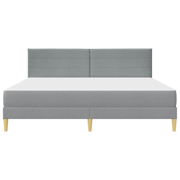 Sängram Ljusgrå 200 x 200 cm Polyester