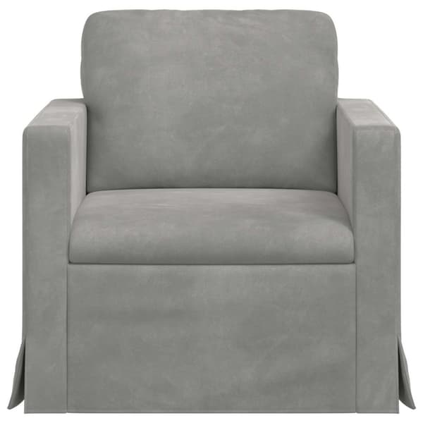 Soffa Ljusgrå 78 x 78 x 80 cm Sammet