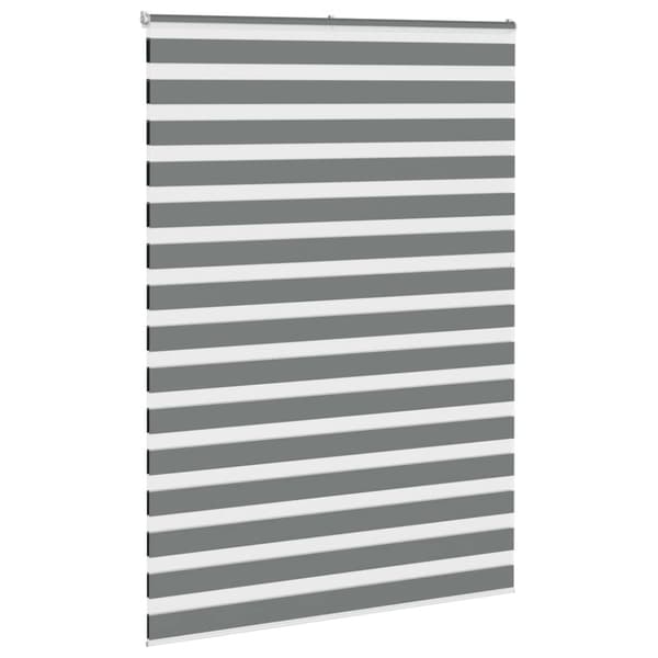Rullgardin zebra mörkgrå 160x200 cm tyg bredd 155,9cm polyester