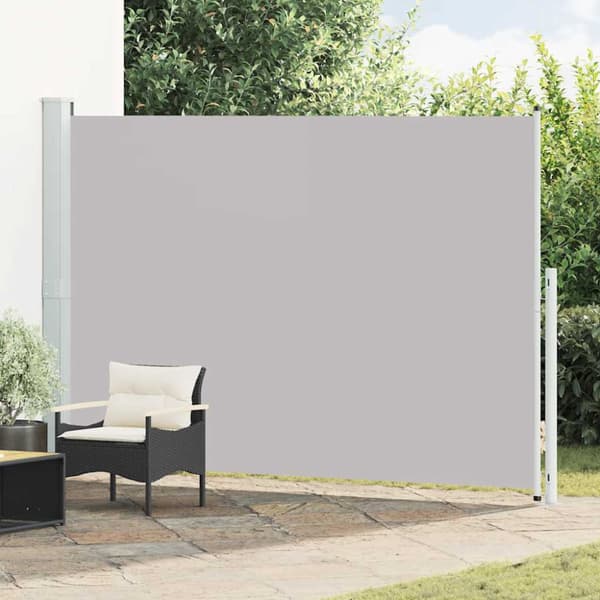 Infällbar sidomarkis 200x300 cm grå