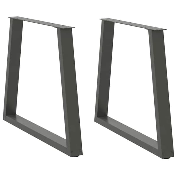 Matbordsben V-formade 2 st antracit 80x(72-73,3) cm stål