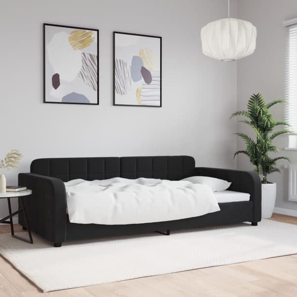 Dagbädd svart 100x200 cm sammet
