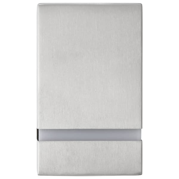 Utomhusvägglampa 2 st 35 W silver rektangulär