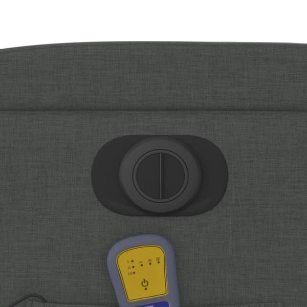 Elektrisk massagefåtölj mörkgrå tyg