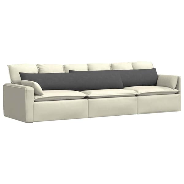 Sofakuddar 2 pcs Mörkgrå 200 x 40 cm Kordread tyg