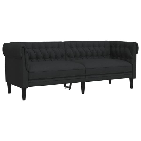 Soffgrupp 3 delar svart tyg