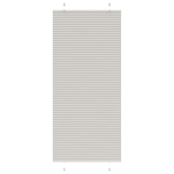 Plisserad persienn ljusgrå 95x200 cm tyg bredd 94,4cm polyester