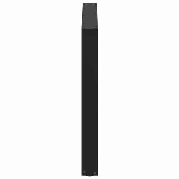 Matbordsben U-formade 2 st svarta 100x(72-73) cm stål