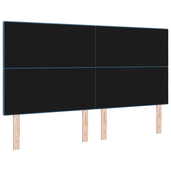 Huvudgavel Mörkblå 180 cm Sammet