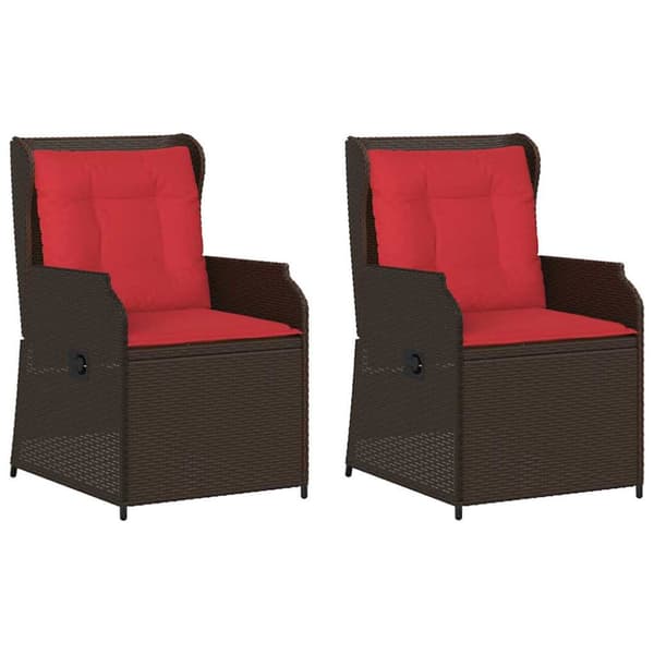 Trädgårdsbänk 2 pcs Brun konstrotting