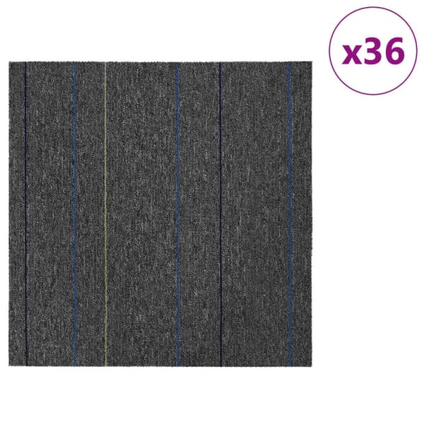 Mattan platta Medium Grå med Rand 50 x 50 cm 36 pcs