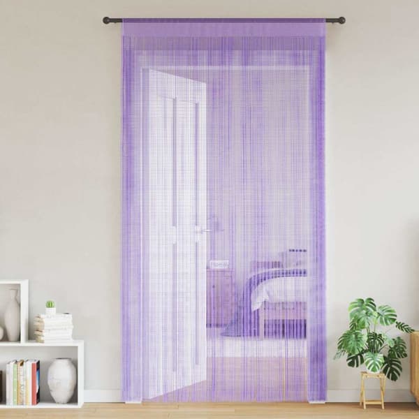Stränggardiner 2 st lila 140x250 cm
