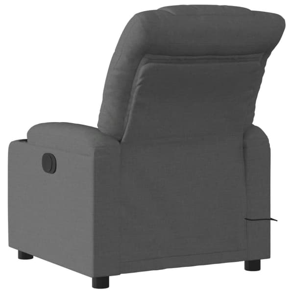 Elektrisk massagefåtölj mörkgrå tyg