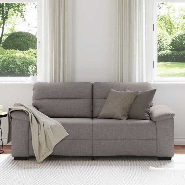 2-sitssoffa taupe 180x81x84 cm tyg
