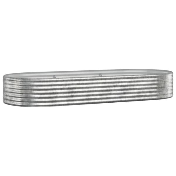 Odlingslåda galvaniserat stål 249x100x36 cm silver