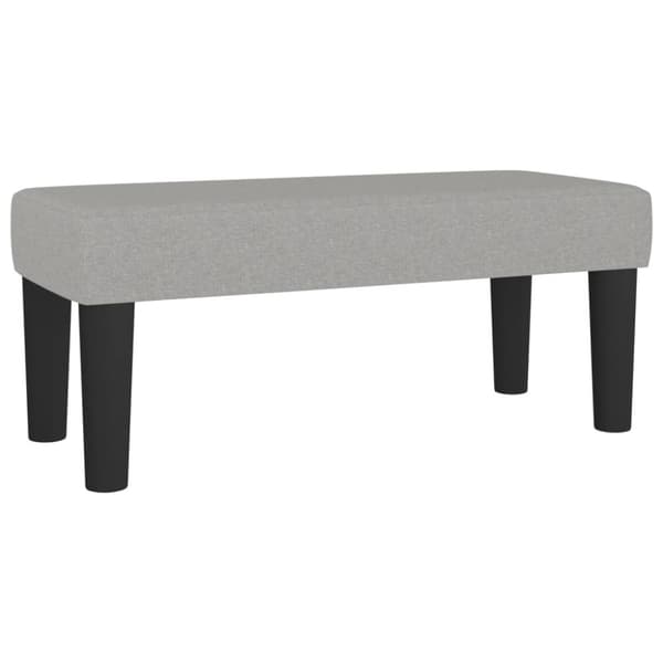 Ramsäng med madrass ljusgrå 100x200 cm tyg