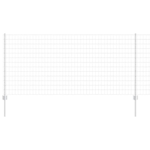 Stängsel med stolpe Silver 1 x 10 m Stål