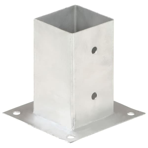 Stolpfot 4 st galvaniserad metall 81 mm