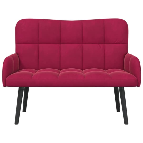 Tvåsitssoffa Vinröd 115 x 61 x 87 cm Sammet
