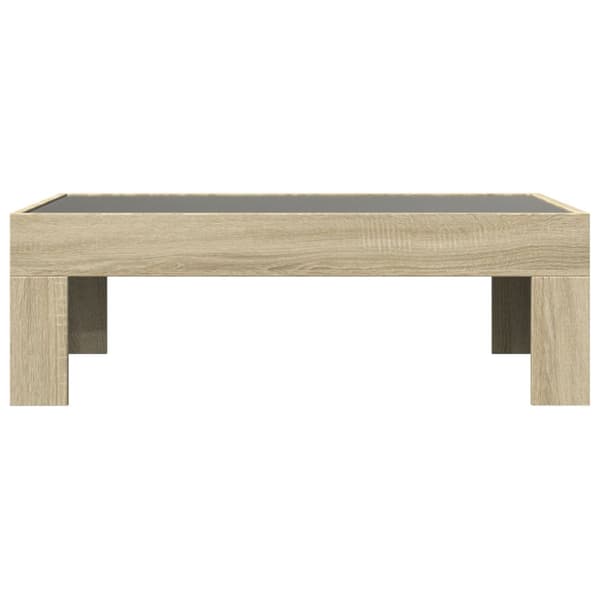 Soffbord med Infinity LEDs sonoma-ek 90x50x30 cm